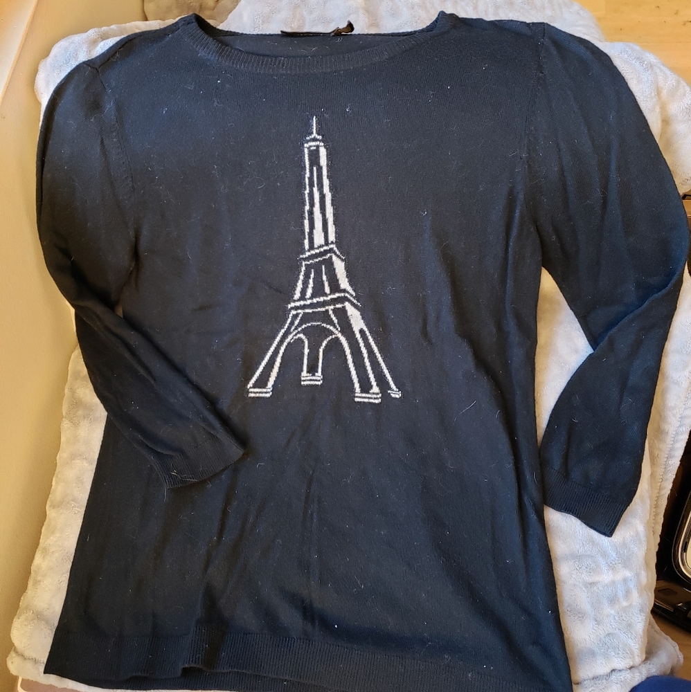 The Limited Size M Black 3/4 Sleeve Sweater